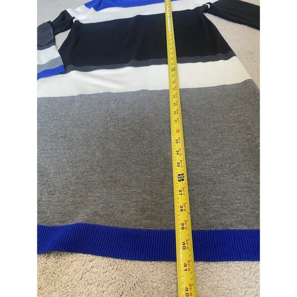 ELIZA J Dress Womens Large Pullover Knit Sweater Color Block Casual Office Work - Picture 6 of 10